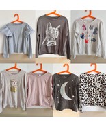 Zara Crewcuts bundle x 7 girls 7,8,9 long sleeve cotton tees cat, animal... - $735.75 MXN