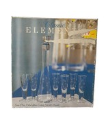 Classic Elements 7 Piece Etched Glass Cordial Liquor Home Bar Set in Box - $20.12 CAD
