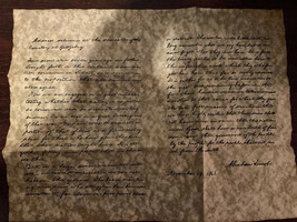 Gettysburg Address Parchment Replica - £1.96 GBP