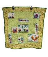 Vintage Handmade Baby Blanket Quilt Ladybugs Bees Caterpillars Snails Theme - £31.87 GBP