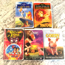 5 VHS Lot: Lion King 1 &amp; 2, Gordy, Babe, The Return of Jafar - £4.96 GBP