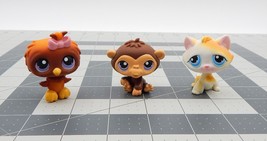 Littlest Pet Shop LPS Owl 354 Chimpanzee 359 Cat Kitten 52 Lot 3 Hasbro - £12.73 GBP