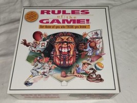 Rules of The Game for Those Who Think They Know 1995 Poole Sports Trivia - £19.92 GBP
