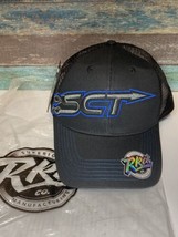 SCT Hat Embroidered Flame &amp; Arrow Logo Black Mesh Trucker Cap NWT New with Tags - £14.25 GBP