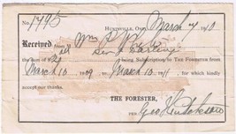 The Forrester Subscription Receipt 1910 - £3.08 GBP
