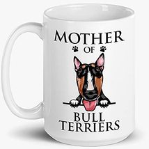 Mother Of Bull Terriers Mug, American Dog Mom, Paw Pet Lover, Gift For Women, Mo - £13.59 GBP