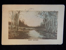 1913 POST CARD &quot;Early Autumn&quot; Wooded Stream Signed and Stamped Postal Cards - $3.95