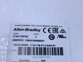 Allen-Bradley 1734-TOP3S SER.A POINT I/O Terminal Base  - $23.50