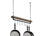 FarmHome Rustic Industrial 8 S-Hooks Ceiling Mounted Hanging Pot Rack - $124.19