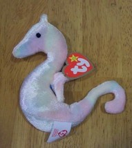 Ty Teenie Beanie Neon Seahorse Plush Stuffed Animal New - £12.07 GBP