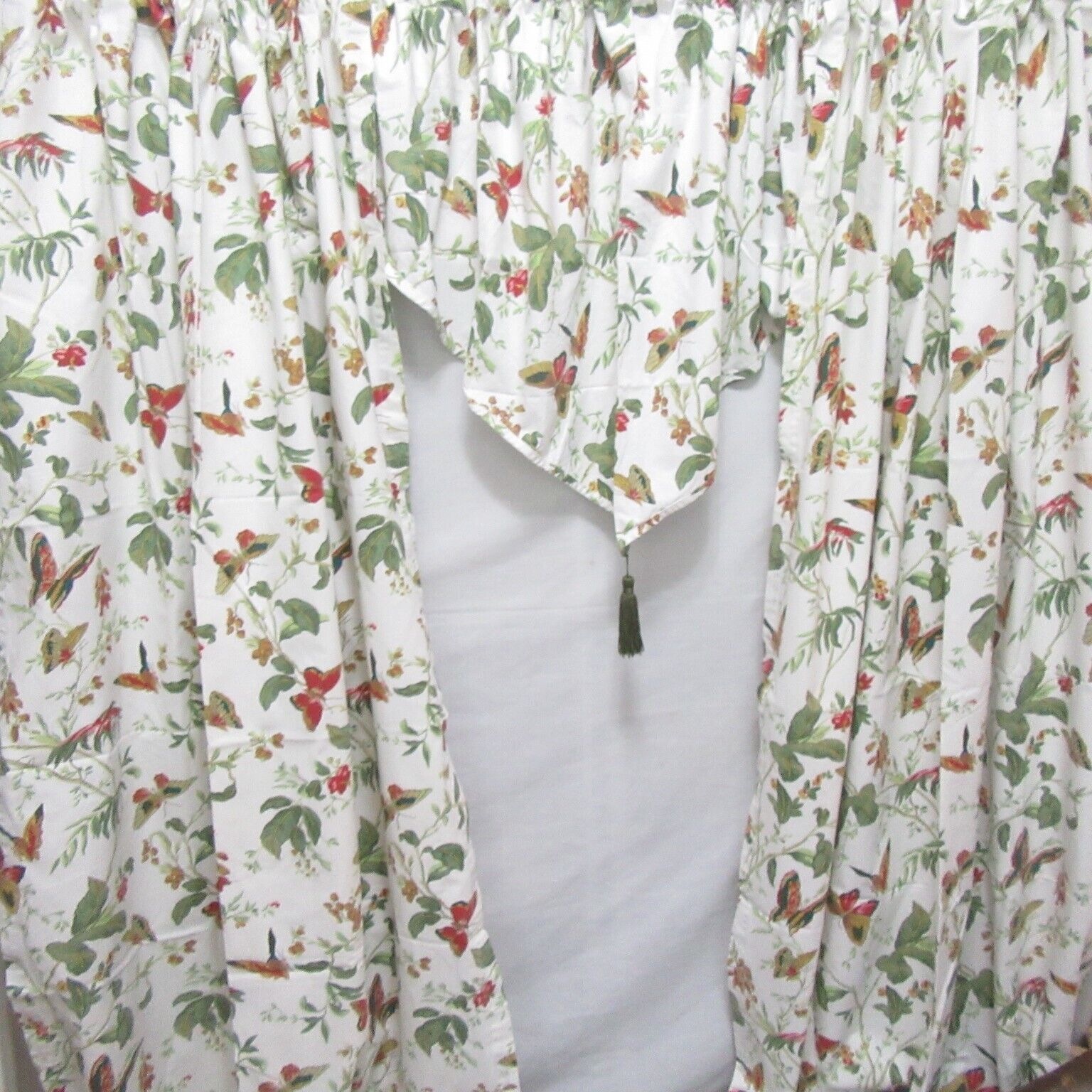 JCPenney Butterfly Garden Floral 5-PC Drapery Panels Ascot and Swag Valance Set - $60.00