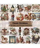 Classic Christmas Clipart Bundle | 20 Holiday PNGs | Traditional Xmas Di... - $1.75