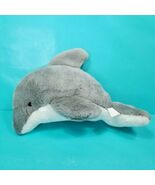 Bottlenose Dolphin Gray White Ocean 14&quot; Plush Stuffed Animal Toy Soft - $293.48 MXN