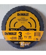 Pack of 3 DeWalt Genuine 24 Carbide Teeth Framing Saw Blade 7 1/4&quot; DWA17... - €25,83 EUR
