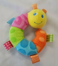 Mary Meyer Taggies Caterpillar Worm Snake Stuffed Plush Soft Baby Toy Rattle - £23.64 GBP
