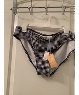 1 Pc Kona Sol Women&#39;s Blue/White Gingham Bikini Bottom Swimwear Size XL - $38.61 CAD