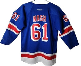 Reebok Youth L New York Rangers Rick Nash #61 Blue / Red NHL Hocky Jersey - £44.73 GBP