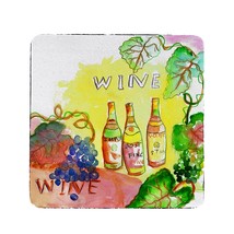 Betsy Drake Wine Bottles Coaster Set of 4 - £27.24 GBP