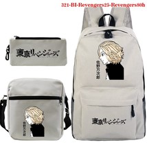 3Pcs/Sets Anime Tokyo Revengers Backpack Student School Shoulder Bags Printed Tr - £39.77 GBP