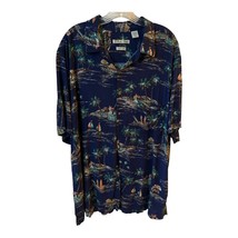 Batik Bay Men’s Hawaiian Shirt – Size 2XB – Rayon – Hula Dancers, Palm T... - $19.80