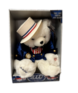 Patriotic Plush Musical Bear 2000 Americana Edition White Red And Blue W... - £15.49 GBP