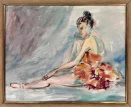 Rubi Roth ( 1905-1991 American Artist ) Ballet Dancer Watercolor on Paper  - £557.36 GBP