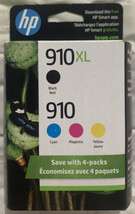 HP 910XL Black &amp; 910 Color Ink Cartridges 3JB41AN (3YL65AN &amp; 3YN97AN) Exp 2025+ - £71.92 GBP
