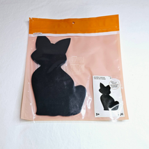 Black Cat Shaped Canvas 2 Piece Set 9 Inch Fall Halloween Art Crafts - £11.92 GBP