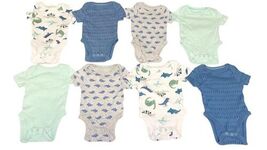 Cloud Island Baby One Piece Lot of 8 Newborn Dinosaur Prints New Without... - $12.86