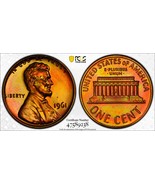 Trueview Rainbow TONED 1961 PR 66 RB Abraham Lincoln Memorial Cent PCGS ... - $35.69 CAD