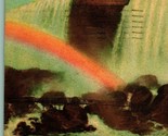 Cave of the Winds Rainbow Niagara Falls New York NY 1945 Harris Litho Po... - $3.91