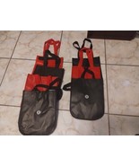 7 Lululemon Bags Shopping Bags Large Reusable Totes Black &amp; Red 12 X 9 - $28.61
