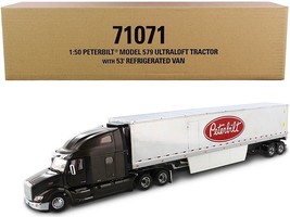 Peterbilt 579 UltraLoft Truck Tractor with 53' Refrigerated Van Legendary Black  - $3,568.96 MXN