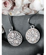 Vintage Bohemian Earrings Vintage Silver Dangle Fashion Jewelry Boho 1&quot; - $163.85 MXN