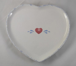 Vintage 1994 LTD Commodities Stoneware Heart Shaped Ceramic Pottery Tray... - $15.99