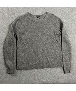 Theory Sweater Womens Large Gray Knit Crew Neck Jumper Casual 100% Wool - $55.83 CAD