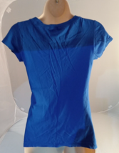 Forever 21 T-Shirt Sz Small Blue V-Neck Short Sleeve Basic - £4.61 GBP