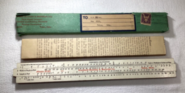 Concrete Calculator Slide Rule with Instructions Tulsa, OK Wood 12&quot; Vintage - £14.65 GBP