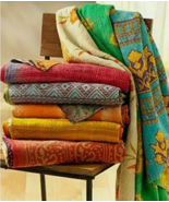 10 PC Wholesale Lot Throw Blanket Kantha Quilt Indian Vintage Cotton Bed... - $608.83 MXN+