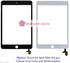 Outer Touch Screen Glass Digitizer Replacement Part IC flex for Ipad Mini 3 3rd - £26.02 GBP