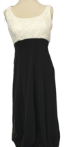 Alex Evenings White and Black Colorblock Formal Sleeveless Long Dress Si... - £26.49 GBP