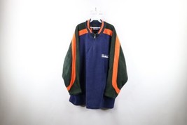 Vtg 90s Streetwear Mens XL Faded Color Block Baggy Fit Half Zip Fleece Sweater - £47.43 GBP