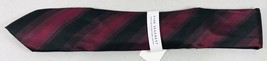 Ryan Seacrest Distinction Men&#39;s Narrow Tie Leigh Stripe Red and Black - £15.76 GBP