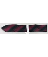 Ryan Seacrest Distinction Men&#39;s Narrow Tie Leigh Stripe Red and Black - £15.55 GBP