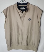 Zero Men L Zero Restriction Golf Outwear USA Medinah Country Club Tan Vest - £34.92 GBP