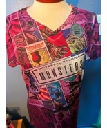 NWT Universal Studios Monsters T-Shirt Woman&#39;s Large Purple Monsterror D... - €26,32 EUR