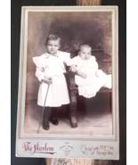 Antique Cabinet Card Photograph Children Harlem New York NY 1898 Vintage... - $26.79 CAD