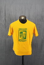 Retro Gracphic T-shirt - Cooks Islands Rugby - Men&#39;s Size 48 - £39.16 GBP
