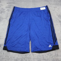 Adidas Shorts Mens XL Blue Adjustable Waist Basketball Sports Pull On Bo... - £12.67 GBP