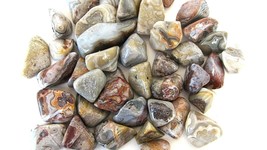 Three Crazy Lace Agate Tumbled Stones 20-30mm Healing Crystal Reiki Creativity - £4.74 GBP